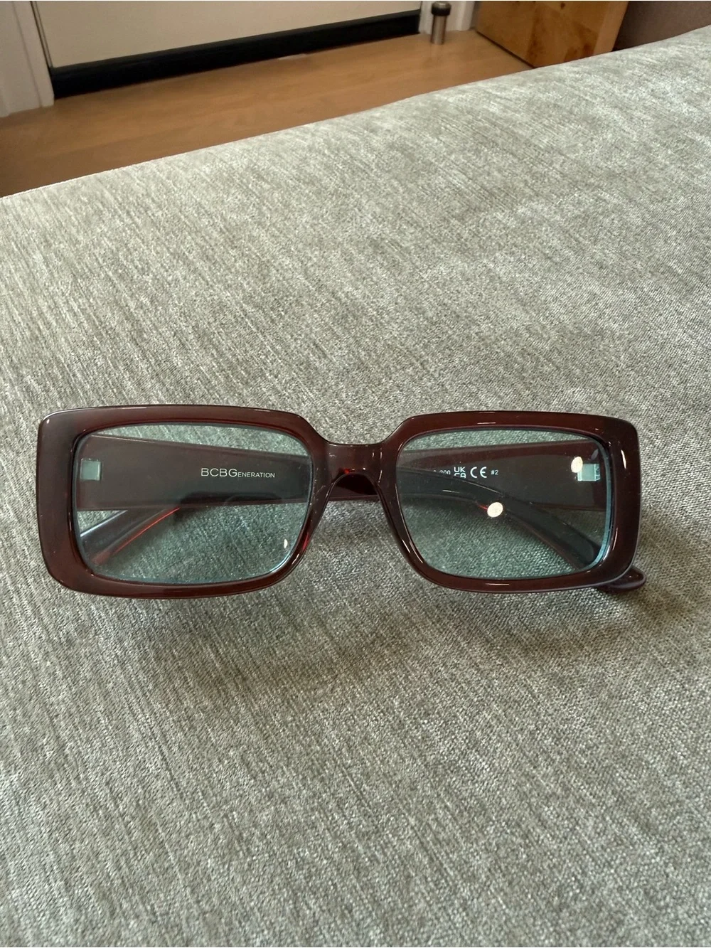 BCBGeneration Rectangular Brown Sunglasses